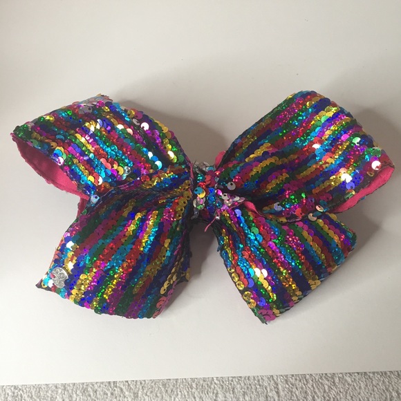 ❤️ Rainbow sequin big head bow hair clip - Picture 2 of 11